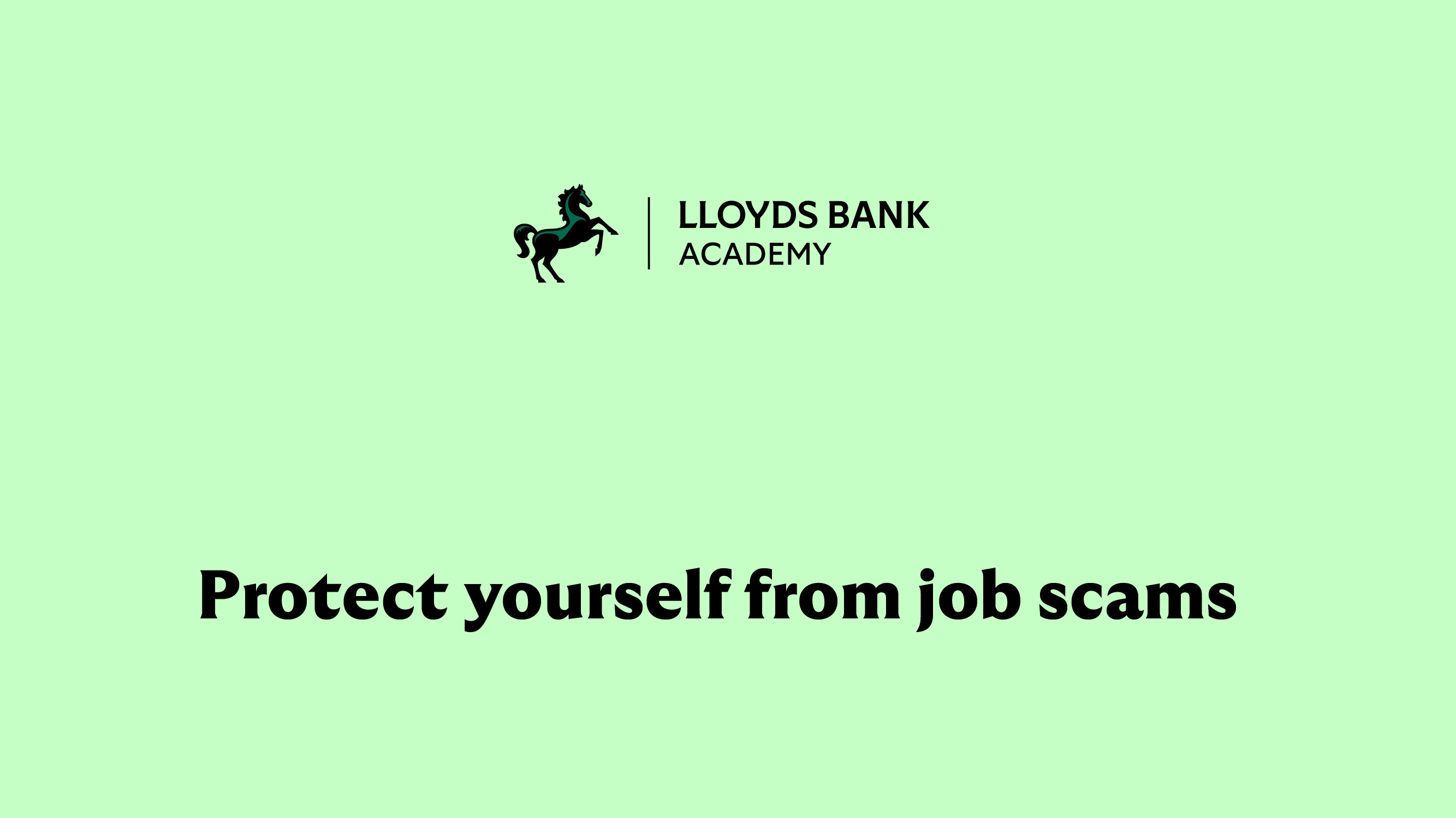 Protect yourself from job scams video lesson