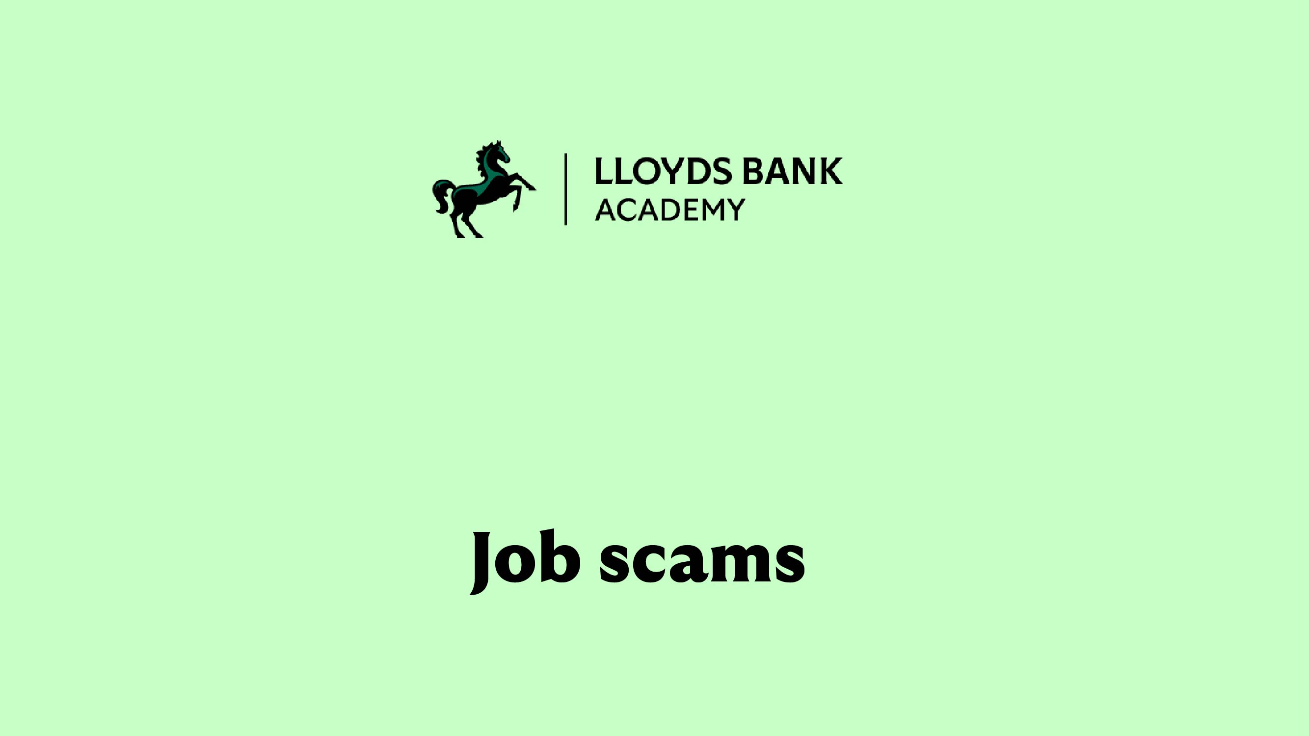 Protect yourself from job scams video lesson